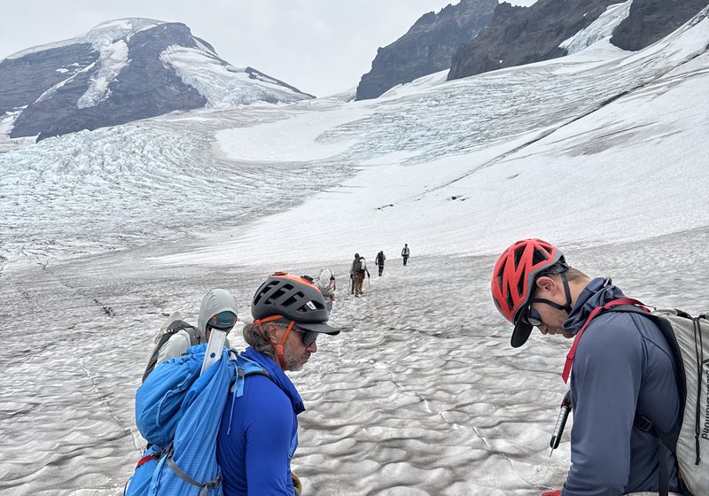 Roped glacier travel — expedition level