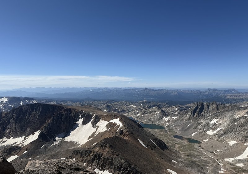 Ski touring through winter backcountry — moderate